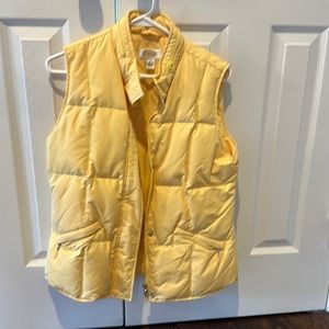 Talbots yellow 80% goose down fill vest - Size Small